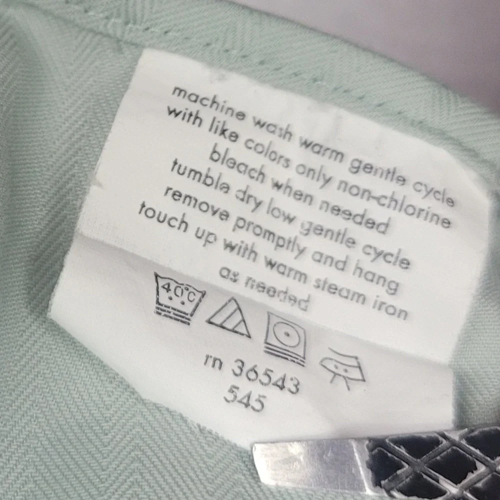 Joseph Abboud Mens Regular Fit Green Long Sleeve Dress Shirt Sz 16.5‎ 34 - 35